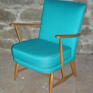 turquoise armchair